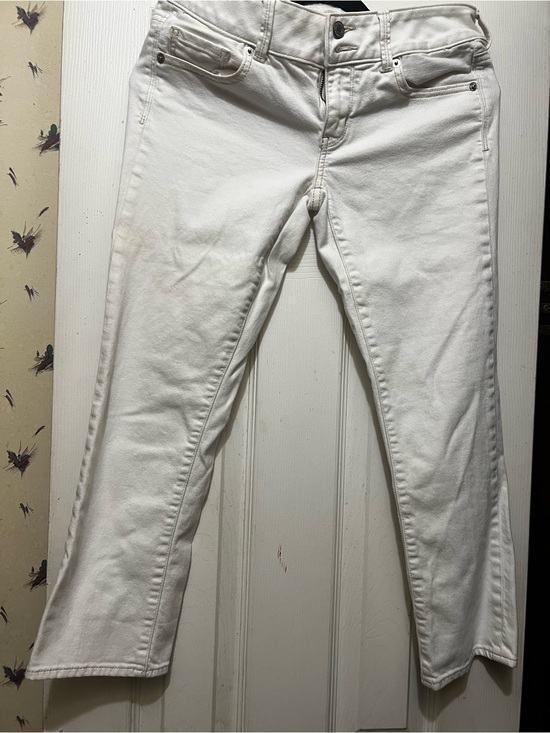 American Eagle Outfitters Denim - American Eagle Outfitters White Straight-Leg Jeans